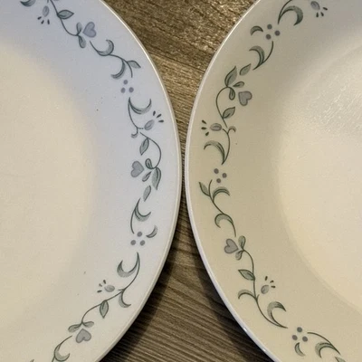 Juego de 2 platos redondos Corelle Country Cottage blanco y verde 10,25 Foto 1 de 4