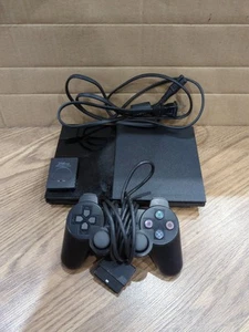 Sony PlayStation 2 Slim Konsole SCPH-90001 mit Dualshock 2 und 256mb Memory Card - Bild 1 von 10