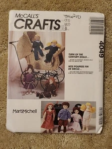 McCall's #4049 Vintage Handwerk Muster Jahrhundertwende 20" Puppenkleidung ungeschnitten FF - Bild 1 von 3
