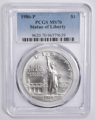 MS70 1986-P Statue of Liberty Commemorative Silver Dollar PCGS - Image 1 of 4