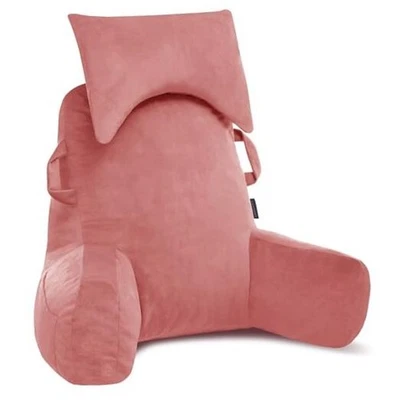 Almohadas de lectura portátiles con reposacabezas para sentarse en la cama premium grandes rosa oscuro Foto 1 de 4