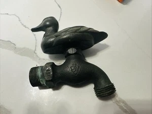 Vintage Duck Faucet Heavy Brass Copper Outdoor Spigot MADE IN USA Water Spout - Picture 1 of 17