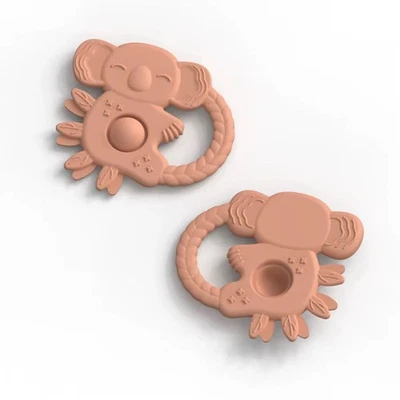 Baby Teething Koala Toy Soft Silicone Teether Sensory Chew Raised Texture - Image 1 of 4