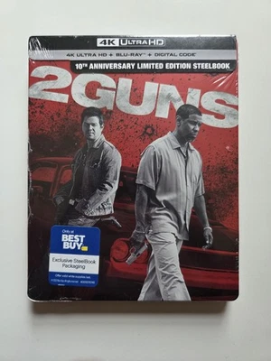 2 Guns 10th Anniversary Best Buy SteelBook (4K UHD+Blu-ray+Digital)  Oop New  - Image 1 of 4