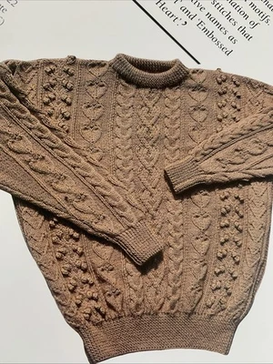 Knitting Latter Ladies Childs Heart Bobble Sweater In Rowan DK Yarn Designer - Image 1 of 4