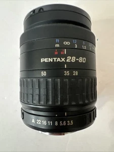 SMC PENTAX-FA F3.5-5.6 28-80MM CAMERA LENS - BLACK - USA SELLER - Picture 1 of 5
