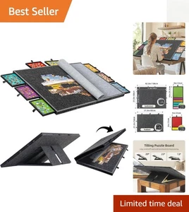 2000 Piece Foldable & Tilting Puzzle Board with 8 Drawers & Cover, Lightweight & - Imagen 1 de 9