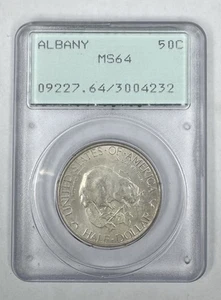 1936 Albany Commemorative Half Dollar PCGS MS64⭐️❎RATTLER/OLD GREEN HOLDER ❎⭐️ - Picture 1 of 2