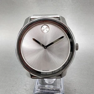 Movado Bold Uhr Herren 43mm silbernes Zifferblatt silberfarben 3600260 neue Batterie - Bild 1 von 11