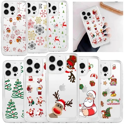 Capa telefone Natal chique para iPhone 16 15 Pro Max 17 12 13 14 15 TPU macia - Imagem 1 de 4