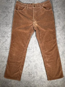 Vintage L.L. Bean Pants Uomo 34x40Marrone Velluto a coste Elasticizzato Casual Pantaloni Outdoor - Foto 1 di 8