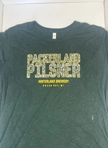 Vintage Green Bay Packers Packerland Pilsner Hinterland Brewery T-Shirt Men 2XL - Picture 1 of 6