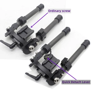 8-12” Adjustable Bipod Heavy Duty Carbon Fiber Rifle Bipod Picatinny Rail Mount - Picture 1 of 16