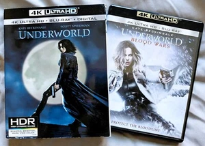 UNDERWORLD in *OOP* Slipcover + UNDERWORLD: BLOOD WARS 4K Ultra UHD Blu-rays - Picture 1 of 7
