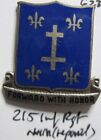 Army crest DUI DI CB clutchback 215th ARMORED INFANTRY BATTALION AIB 3s repaird