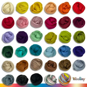 Wooliny Set: 35 Farben mit je 30 g Filzwolle Merinowolle Märchenwolle - Bild 1 von 10