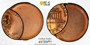 2001 P 60% Off Center Error Lincoln Cent PCGS MS 66 RD - Picture 1 of 4