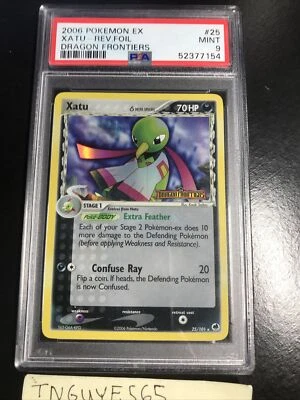 2006 Pokemon EX Dragon Frontiers Xatu #25 Rev Holo Graded PSA 9 Mint - Image 1 of 4
