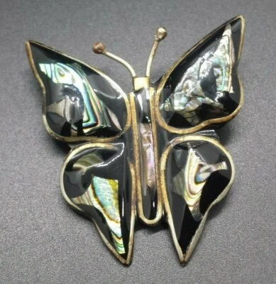 Schöne Brosche"Schmetterling" Silber? Nachlass Zustand wie Foto zeigt, gebraucht - Bild 1 von 4