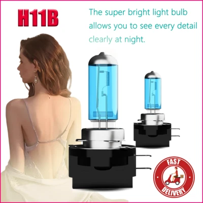 H11B Halogen Headlight Bulbs Conversion Kit Low Beam White Super Bright White - Image 1 of 4
