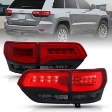 Anzo 4Pc. Red & Smoke LED Tail Lights Fits 2014-2017 Jeep Grand Cherokee