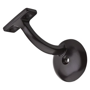 Set of 3 Dark Oil Rubbed Bronze Deluxe 1-Piece Handrail Brackets - Picture 1 of 1