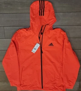 New Adidas Mens BSC 3-Stripes RAIN.RDY Jacket App Solar Red. FI0572. Sz. Med - Picture 1 of 4