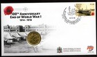 Malta 2018 100th 5€ Commemorative Coin Anniversary of End of World War 1 Cover