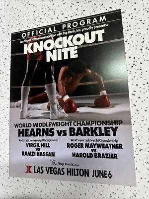 Thomas Hearns Vs Iran Barkley On Site Boxing Program  June 6 1988 - Image 1 of 4