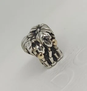 CLEARANCE Authentic Pandora Two Tone Palm Tree w Gold Coconut 790521 - Bild 1 von 4