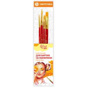 Rosa Start Set, paint brushes by numbers, synthetics, 4pcs, round (N1,6), fla... - Picture 1 of 1