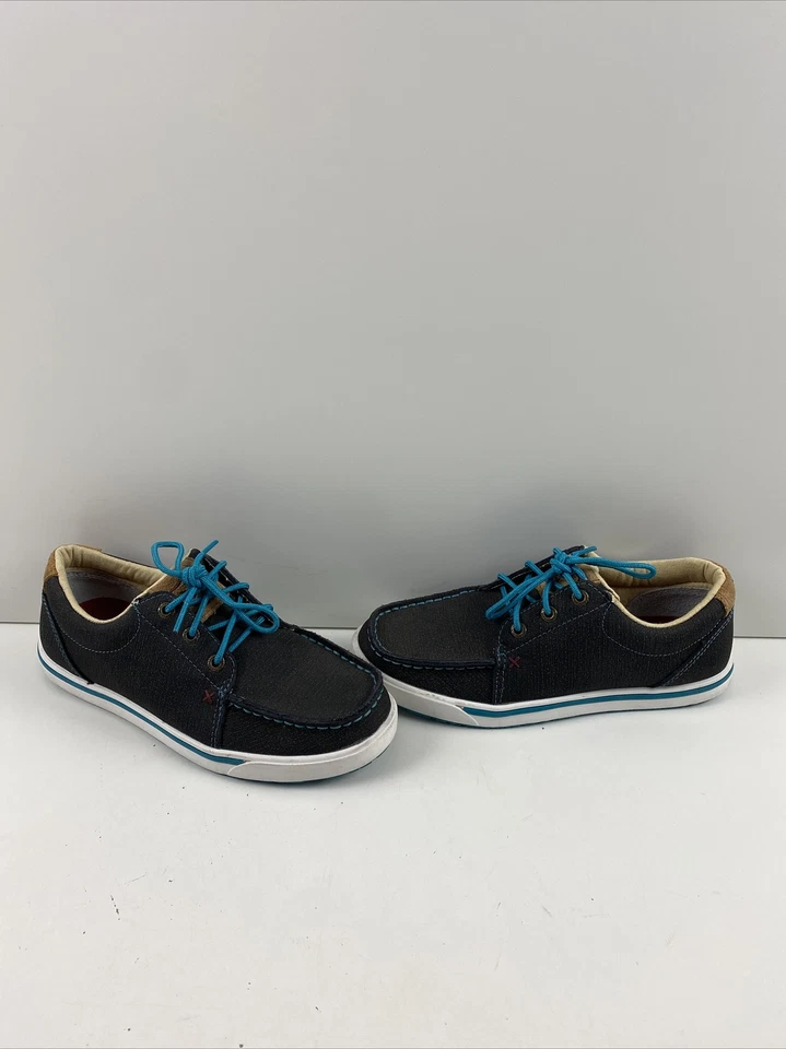 Twisted X KICKS Black Rubberized Lace Up Moc Toe Casual Shoes Women’s Size 6 M - Image 1 of 4