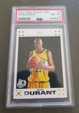 KEVIN DURANT NBA ROOKIE CARD TOPPS 2007-08 RC # 2 THUNDER WARRIORS SUNS PSA 8