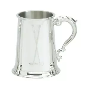 Pewter 1pt Golfer's Tankard - Picture 1 of 3