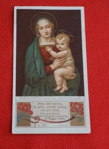 Santino R5 vintage Santa Lega Eucaristica n 1015 Madonna detta del Granduca - Foto 1 di 2