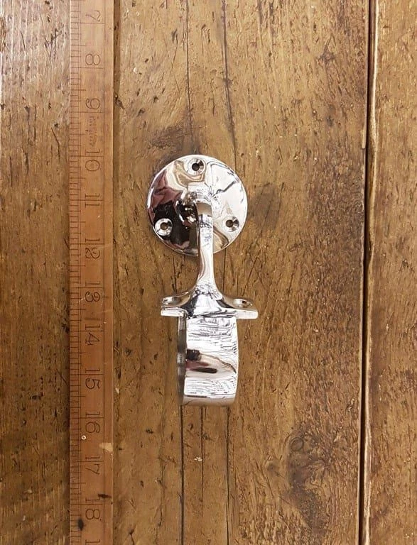 Bright Chrome Solid Brass Hand Rail Bracket with Arm - Image 1 of 1