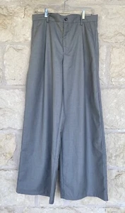 NWT Cider Solid Light Grey Straight Wide Leg Trousers Womens Size XL - Picture 1 of 7