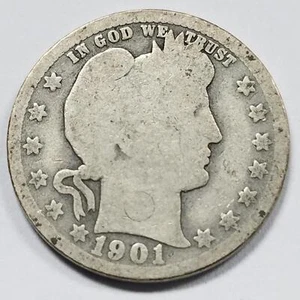 1901-O Barber Quarter | Silver 25 c | New Orleans - Picture 1 of 3