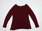 Absolutely Famous Womens Purple V-Neck Polyester Pullover Jumper Size XL