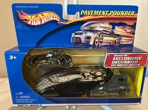 2001 HOT WHEELS PAVEMENT POUNDER HOT WHEELS BLACK SCORCHIN' SCOOTER, #47039 - Picture 1 of 3