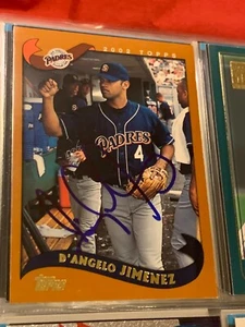 D'ANGELO JIMENEZ AUTOGRAPHED SIGNED 2002 TOPPS CARD PADRES COA - Picture 1 of 1