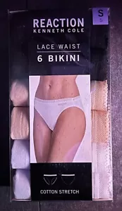 Reaction Kenneth Cole Black Tan White 6 Brief Hi-Cut Women’s Underwear Intimates - Picture 1 of 1