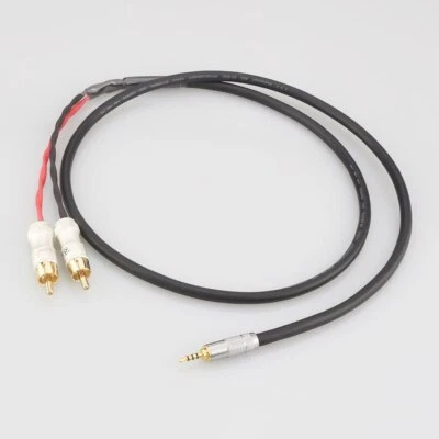 Optional Male Plug to Dual RCA 7N OCC Pure Copper Hi-Fi Audio Splitter Cable - Image 1 of 4