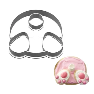 Bunny Butt Cookie Cutter 2 Pieces - Biscuit Cutter Design for Baking and Crafts - Picture 1 of 9