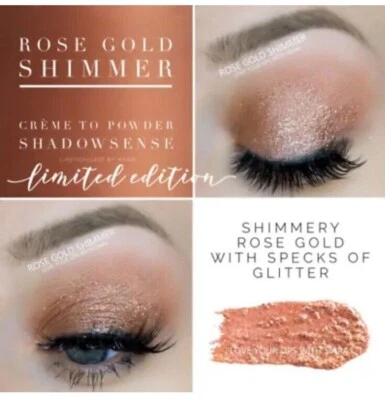 Sombra de ojos ShadowSense oro rosa brillante larga duración color tamaño completo sellada Foto 1 de 2