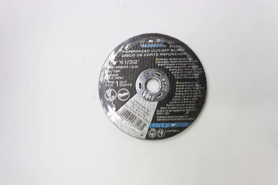 Power Torque Tools Cut-Off Wheel Calcined Aluminum Oxide Black 46 Grit 3"D 1/16" - Image 1 of 1