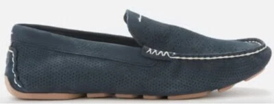 MOCASÍN SIN CORDONES UGG PARA HOMBRE HENDRIX RAYAS PERF CUERO AZUL MARINO TALLA US 11.5/UK 10.5 Foto 1 de 3