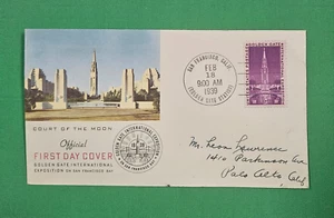 GOLDEN GATE EXPOSITION #852 US FIRST DAY COVER 1939, Court of the Moon FDC - Picture 1 of 2