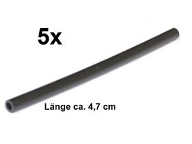 LEGO Technic 5 Black Flexible Rods Hose Pants Rigid 3mm D.06L 4.7cm 75c06