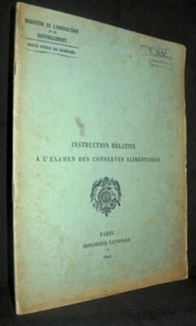 EXAMEN CONSERVE(S) ALIMENTAIRES Conserverie Conservation Sterilisation 1943 rare - Picture 1 of 1